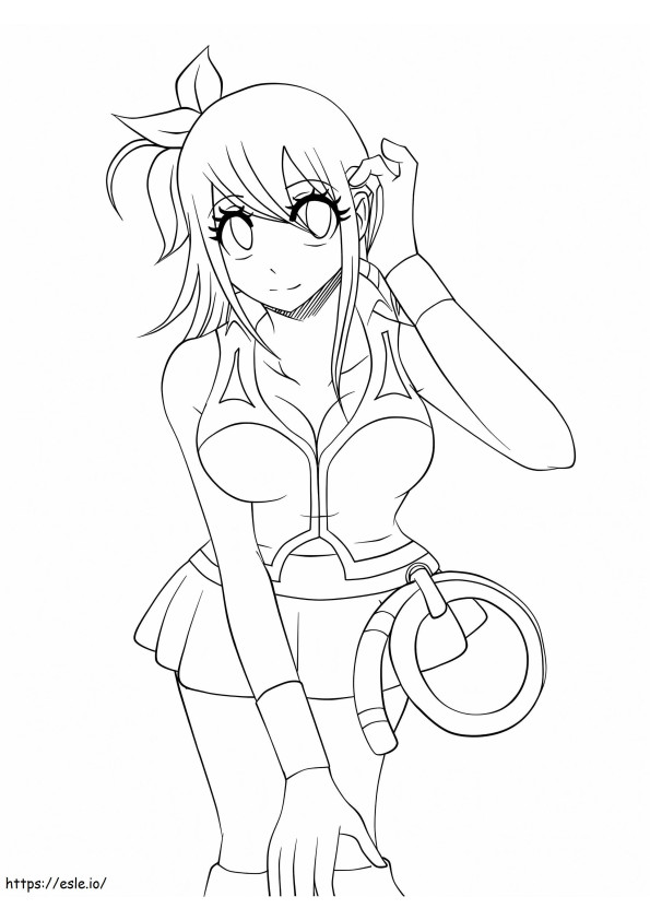 Lovely Lucy Heartfilia coloring page
