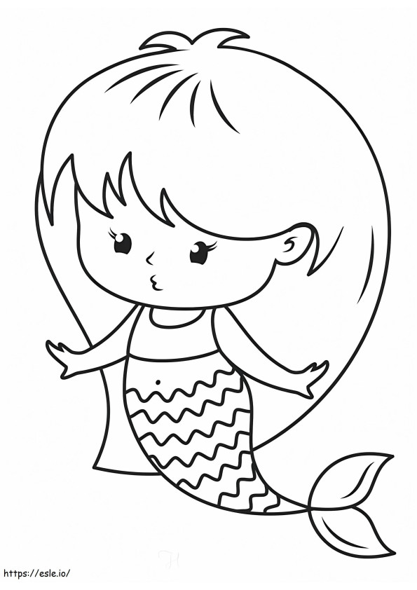 Kawaii Meerjungfrau ausmalbilder