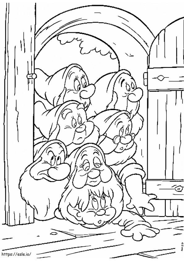 Seven Dwarfs 1 coloring page