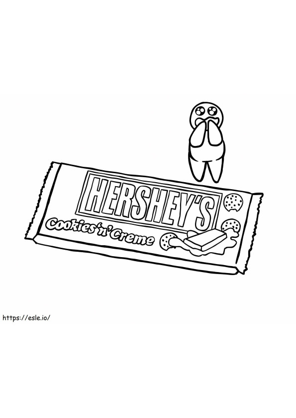 Coloriage Chocolat de dessin animé à imprimer dessin