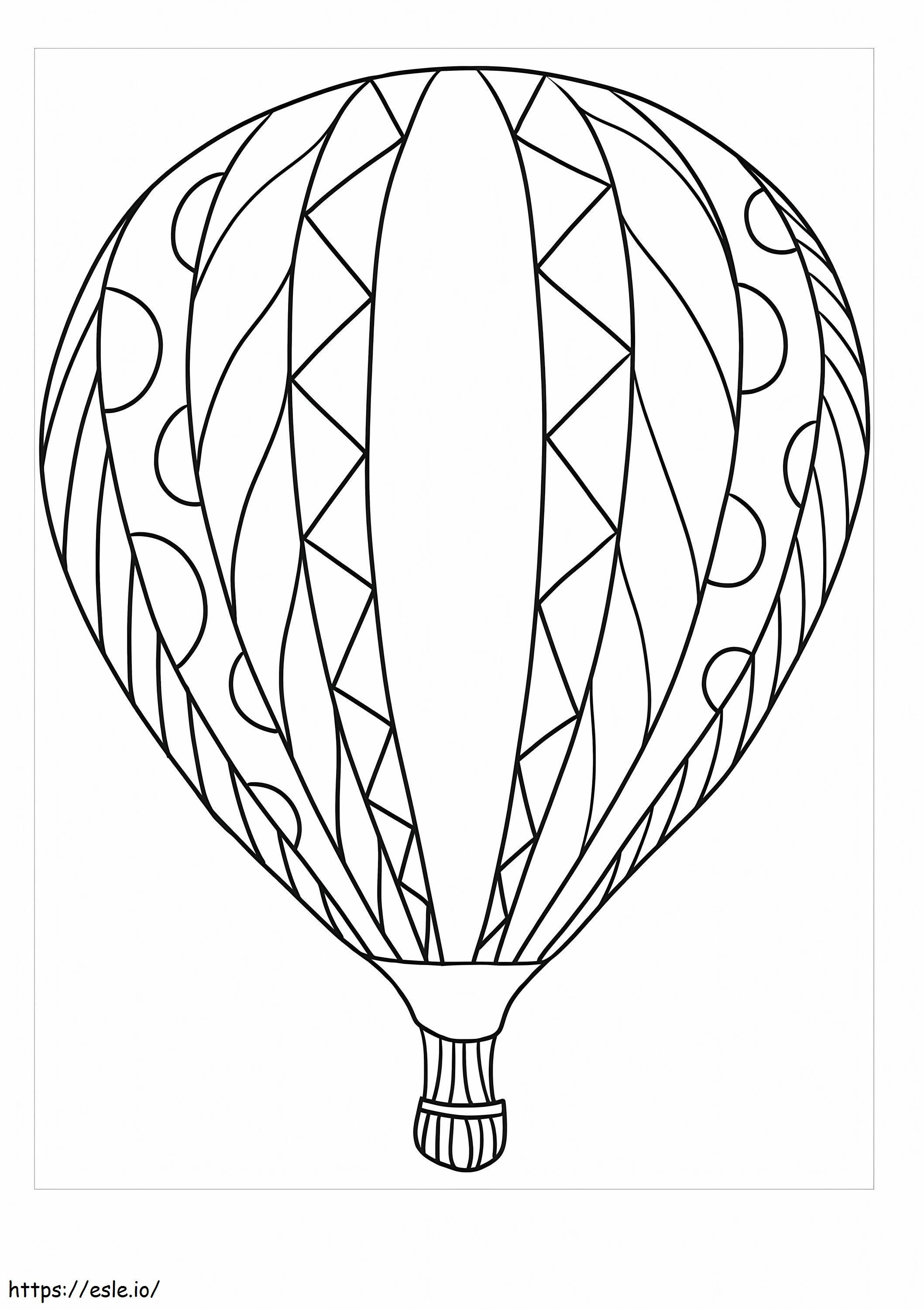 Adult Hot Air Balloon coloring page
