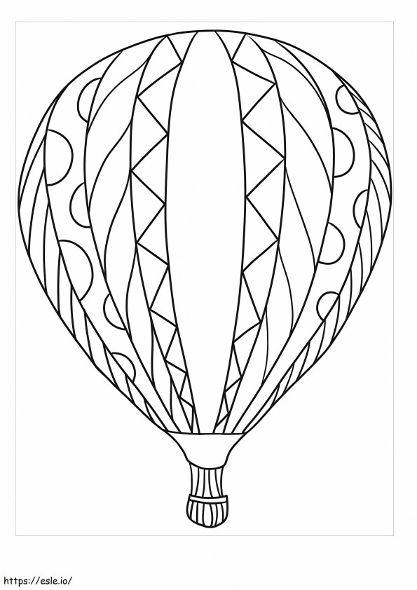 Adult Hot Air Balloon coloring page