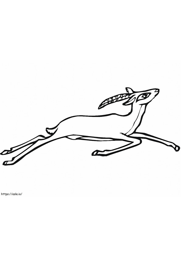 Coloriage sauts d'antilope à imprimer dessin