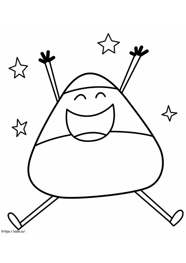Candy Corn Jumping coloring page