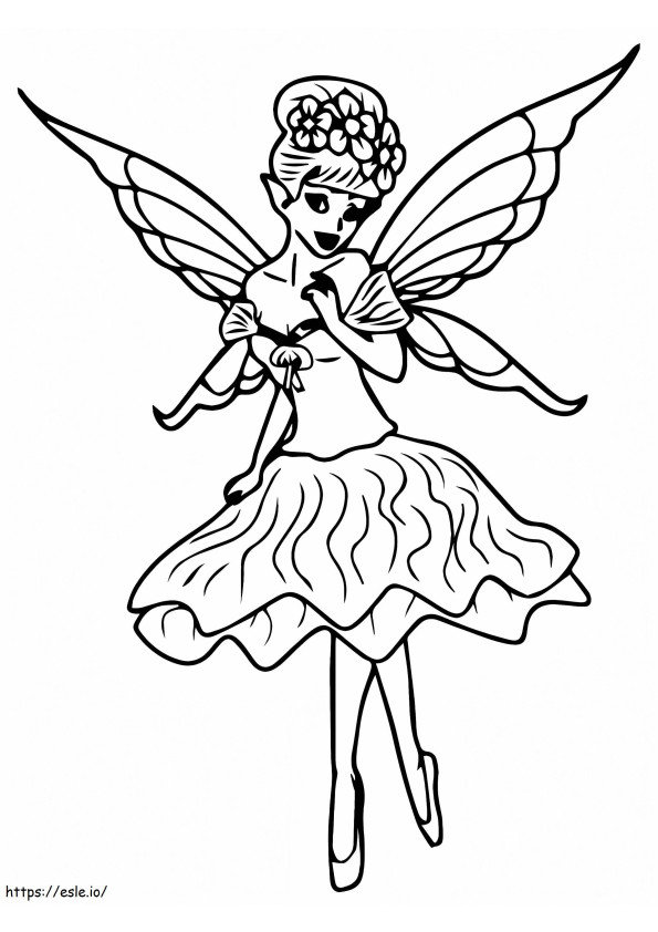 Modest Fairy Princess coloring page