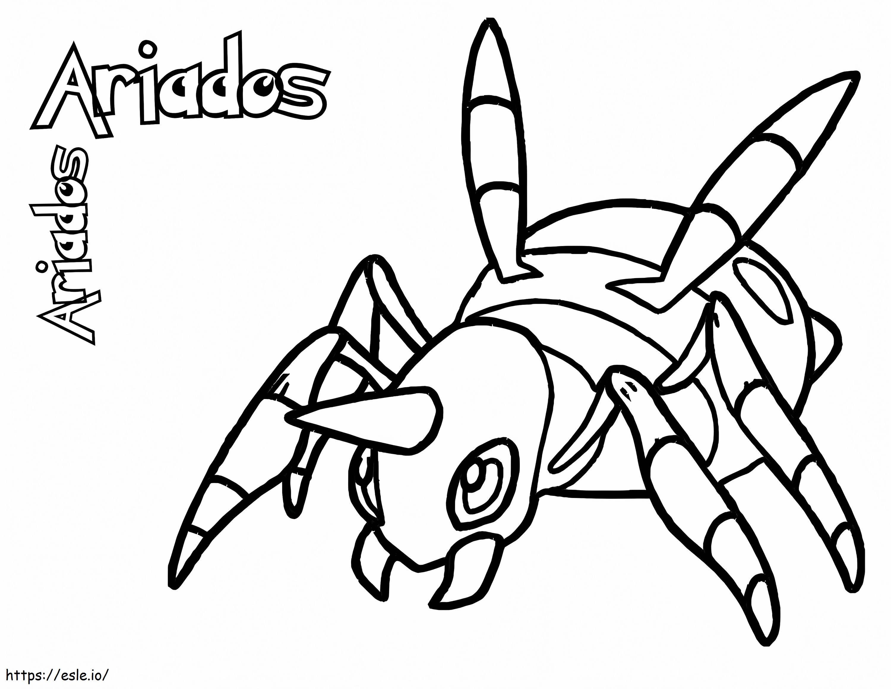 168 Pokemon Ariados At Book For Kids Boys coloring page