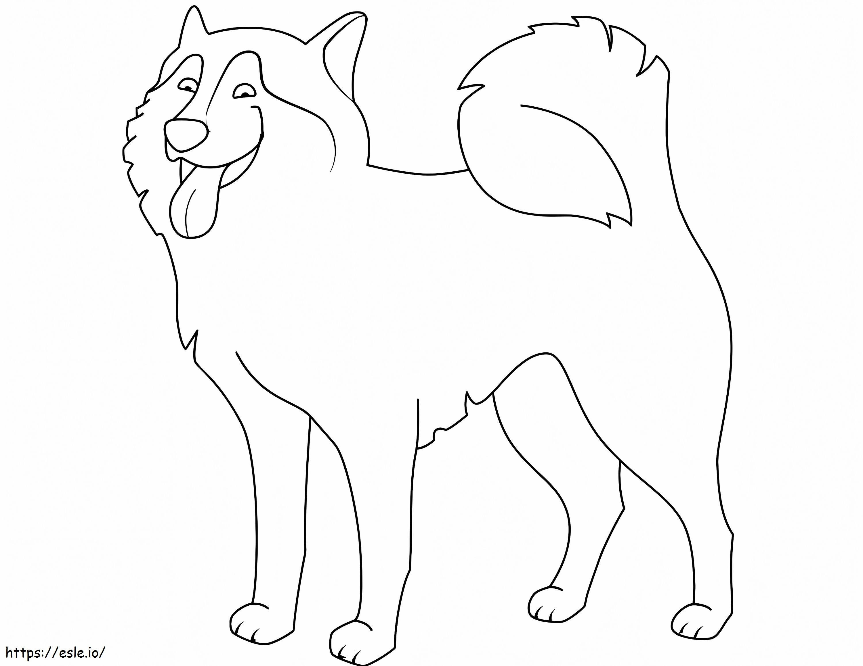 Funny Husky coloring page