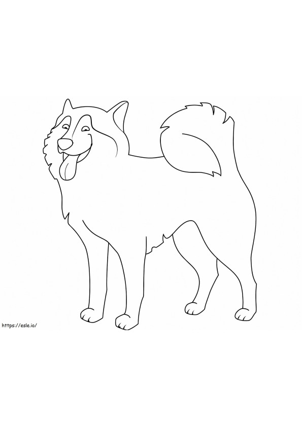 Funny Husky coloring page