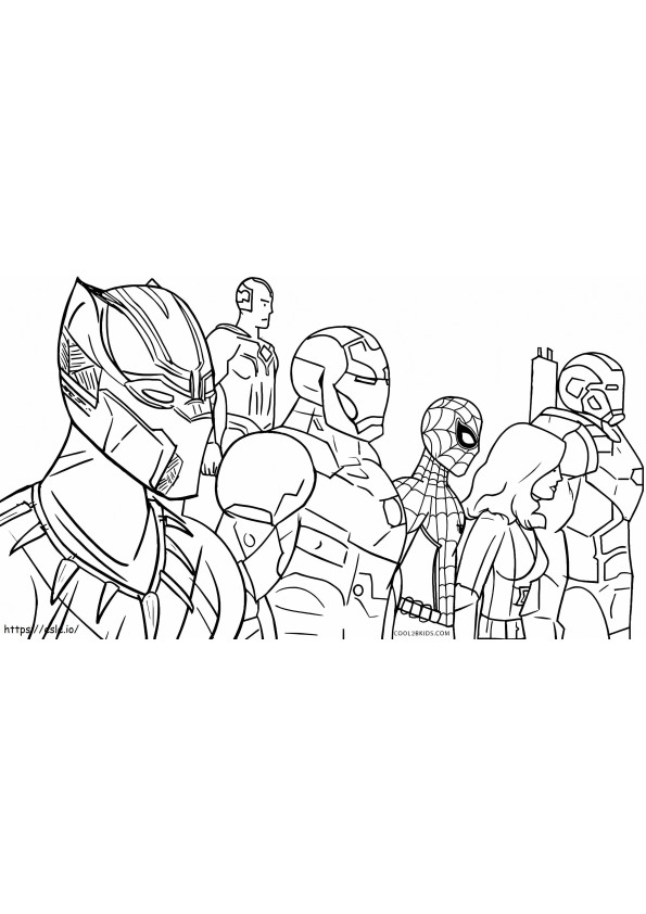 Black Panther And Avenger coloring page