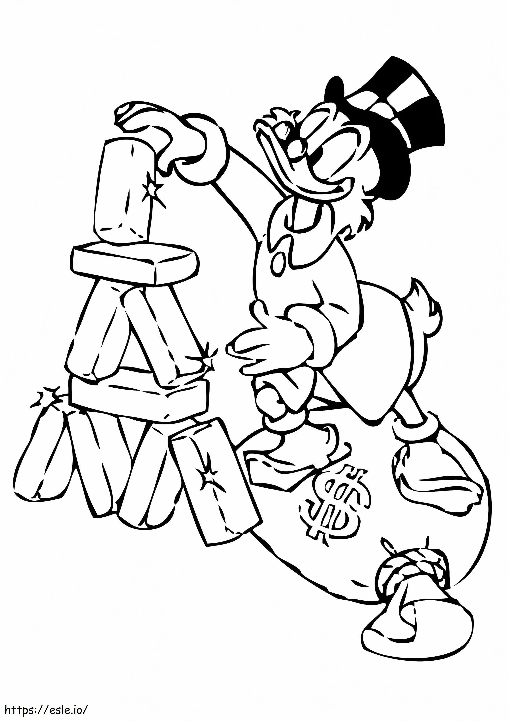 Coloriage Disney Scrooge McDuck à imprimer dessin