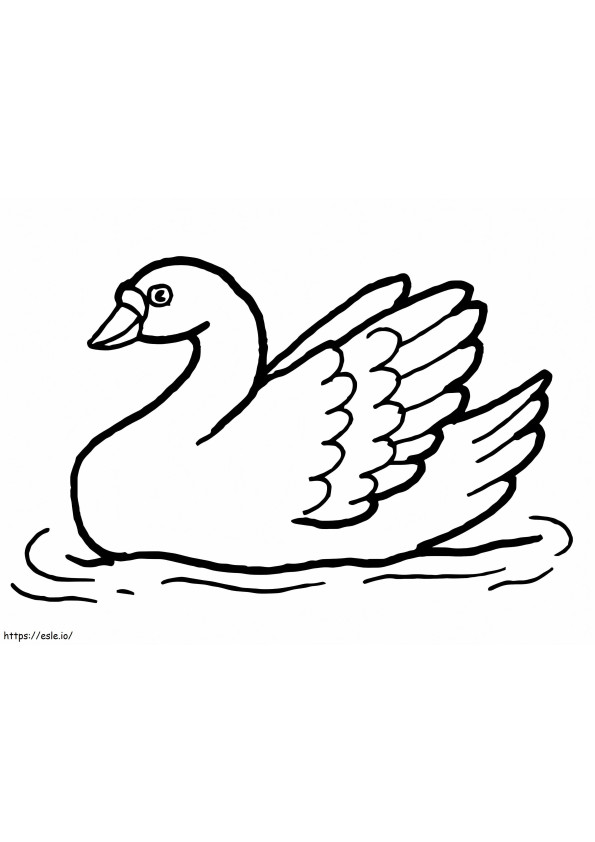Cute Swan coloring page