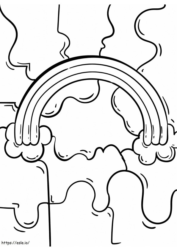 Adorable Rainbow coloring page
