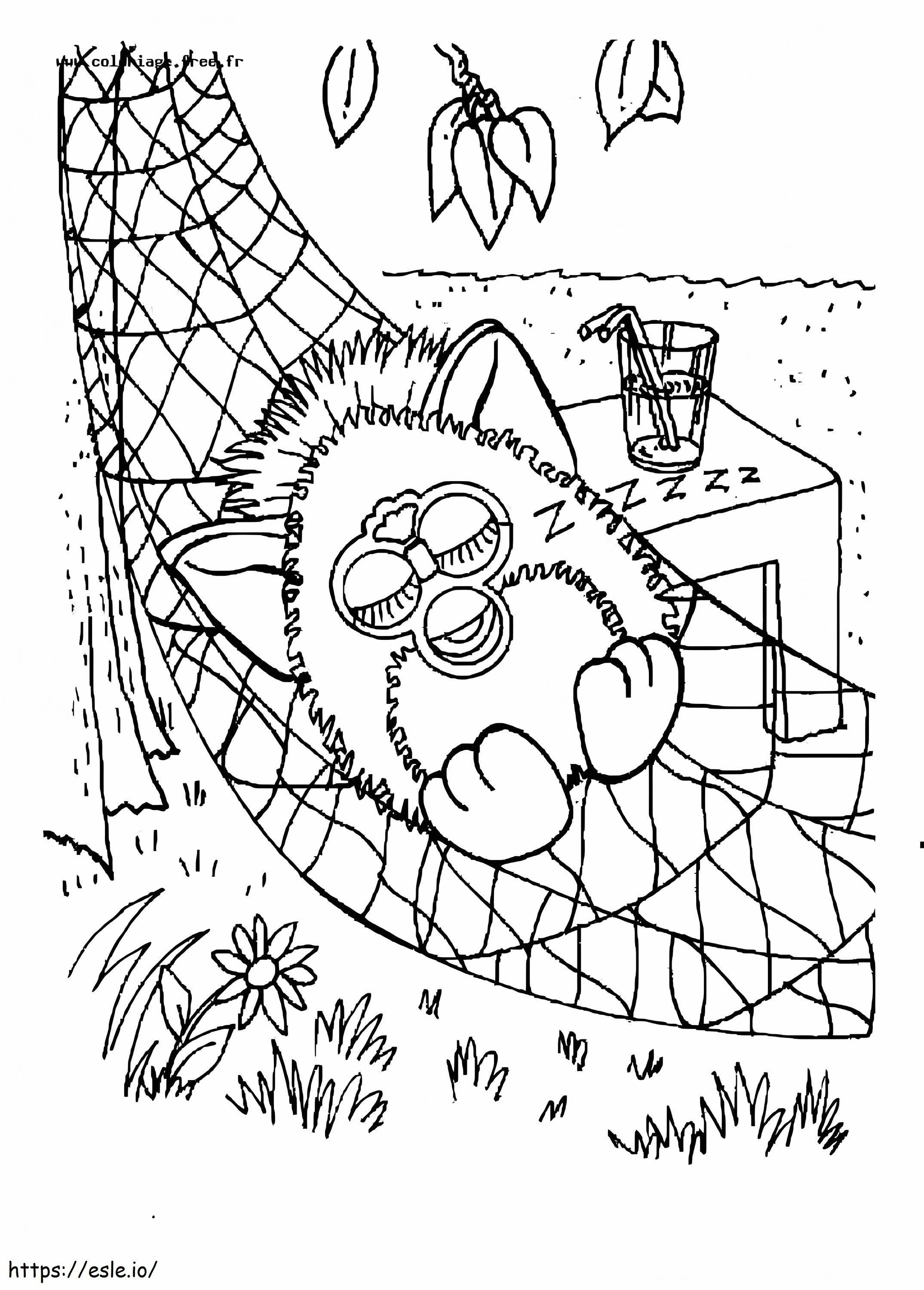 Furby Sleeping coloring page