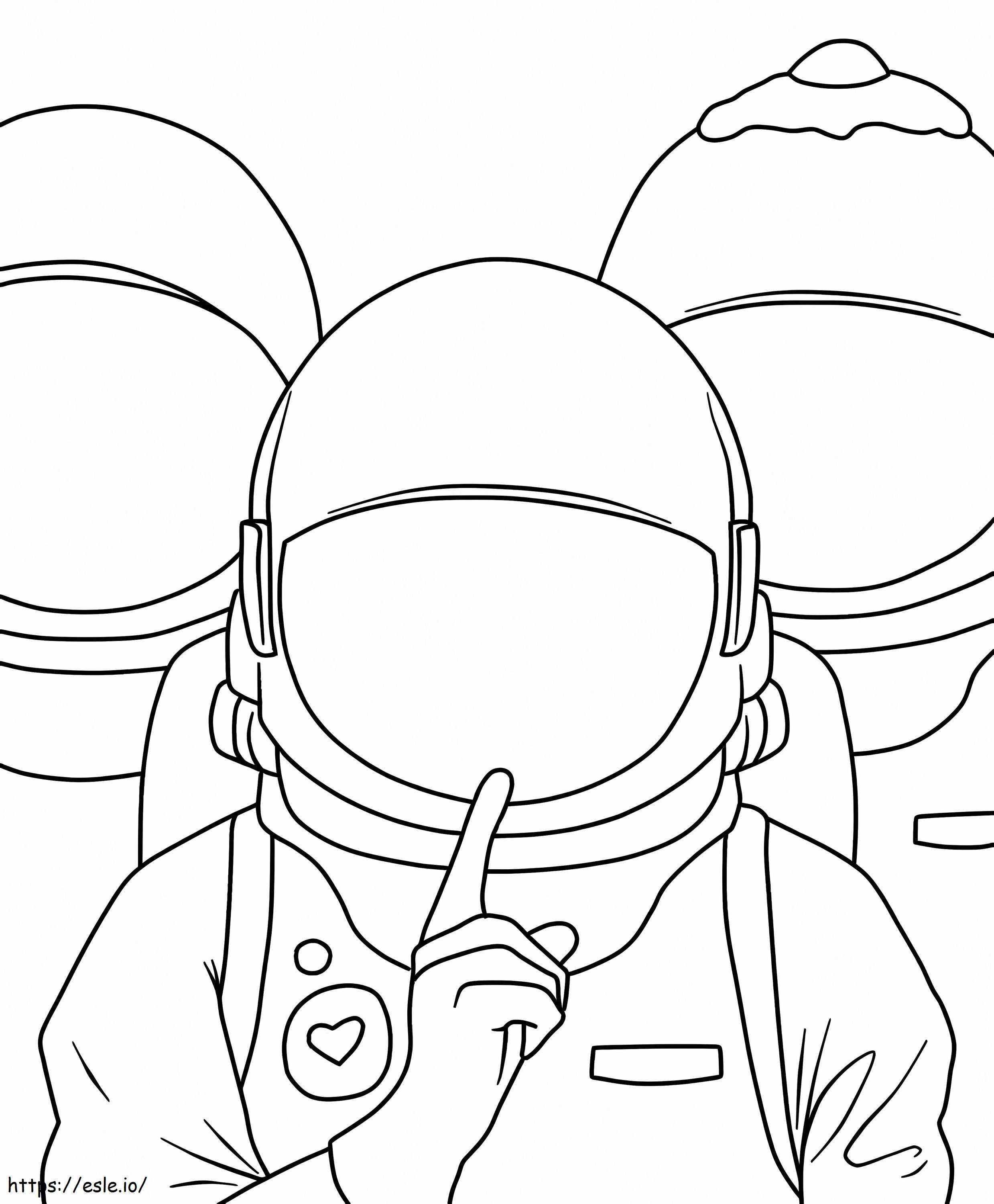 Keep Quiet Please coloring page
