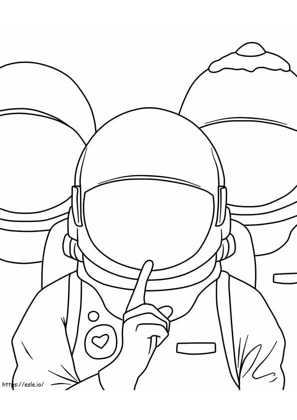 Keep Quiet Please coloring page
