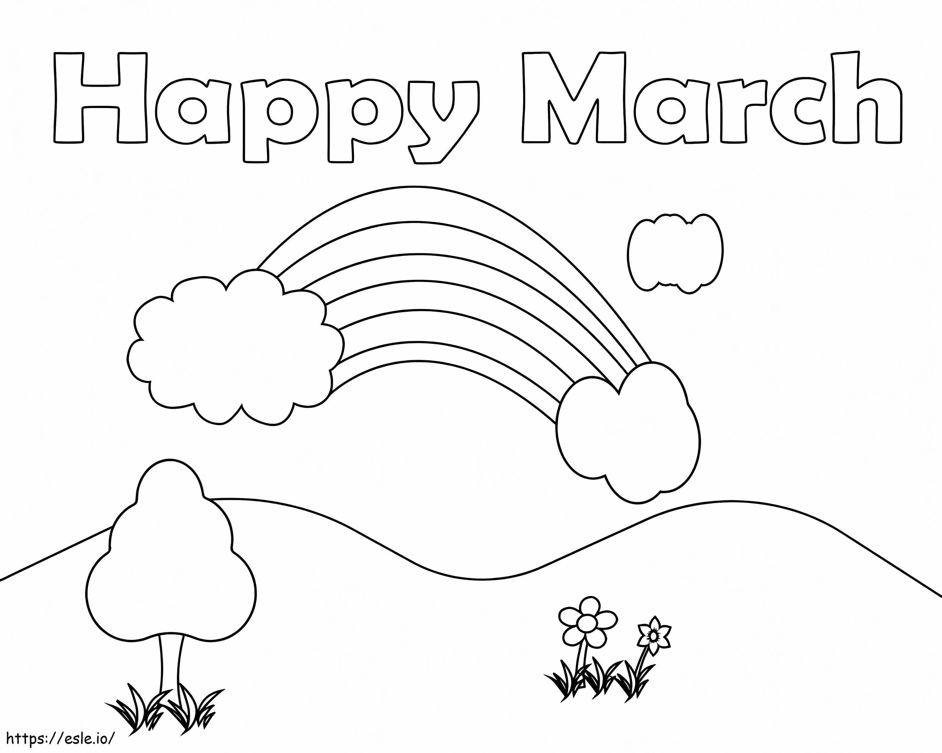 Coloriage Joyeux mois de mars à colorier Page 2 à imprimer dessin