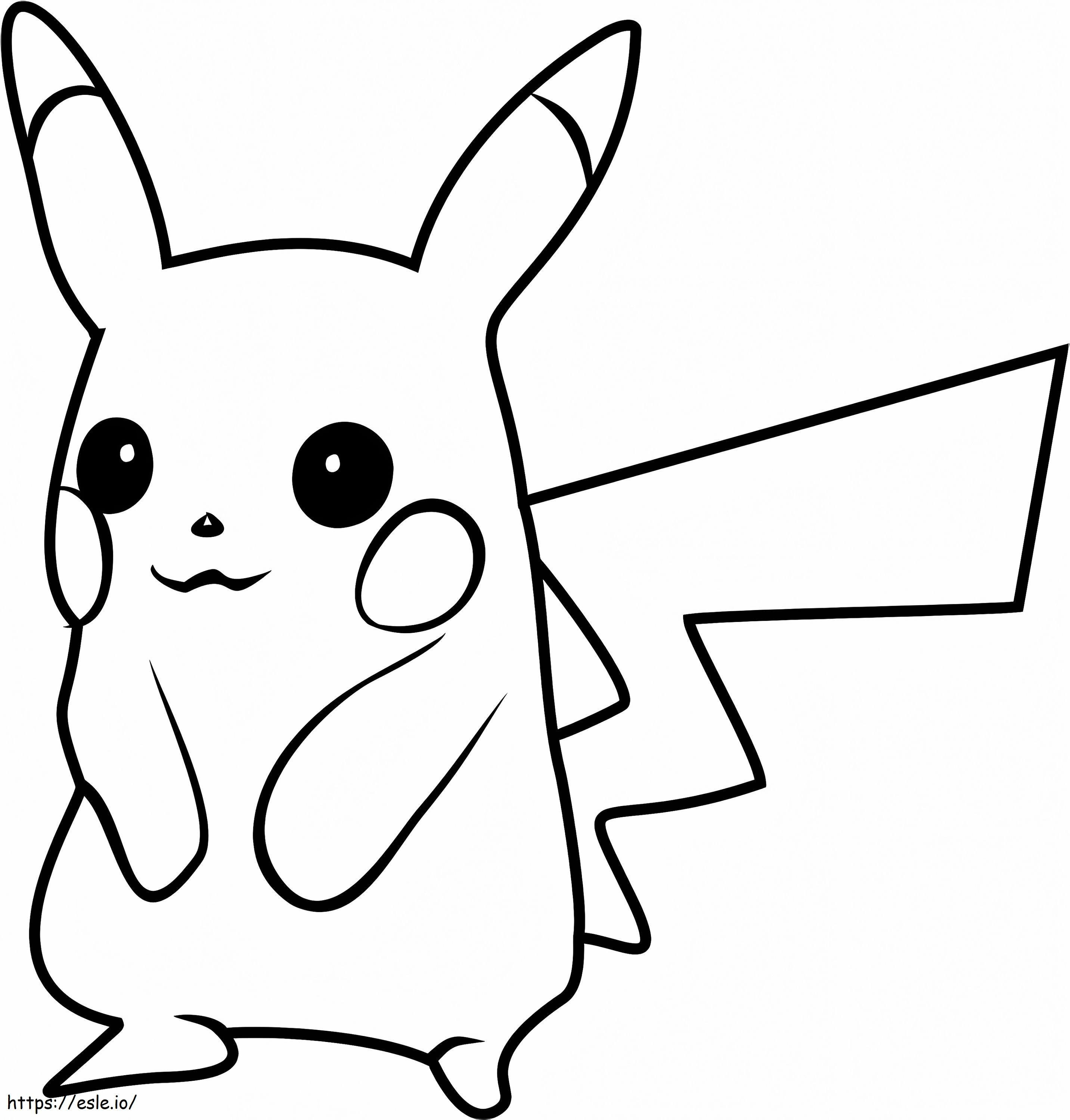  Pikachu Pokemon Go A4 värityskuva