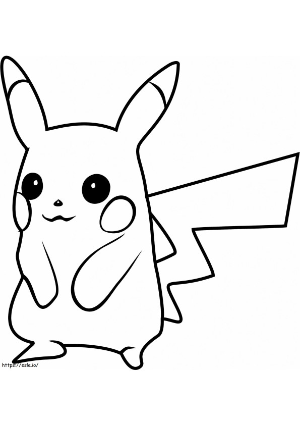 Coloriage  Pikachu Pokémon Aller A4 à imprimer dessin