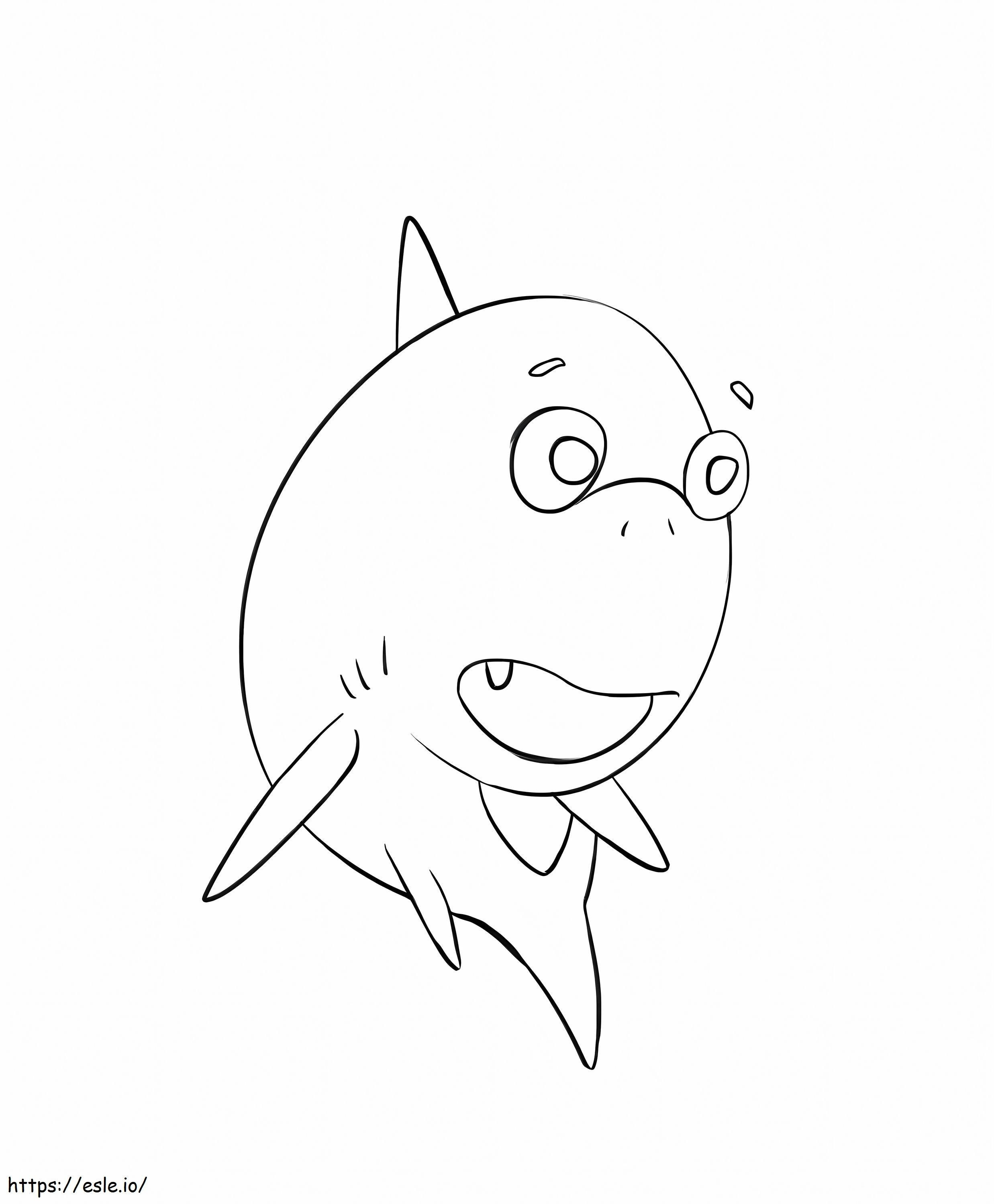 grande bebê tubarão para colorir