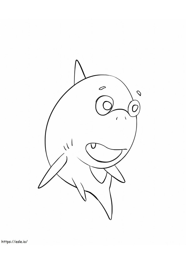 Big Baby Shark coloring page