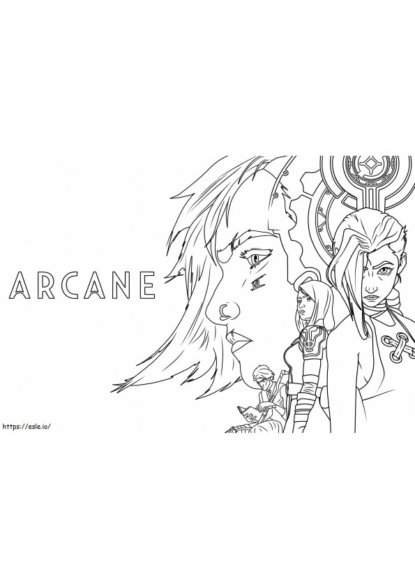 Printable Arcane coloring page