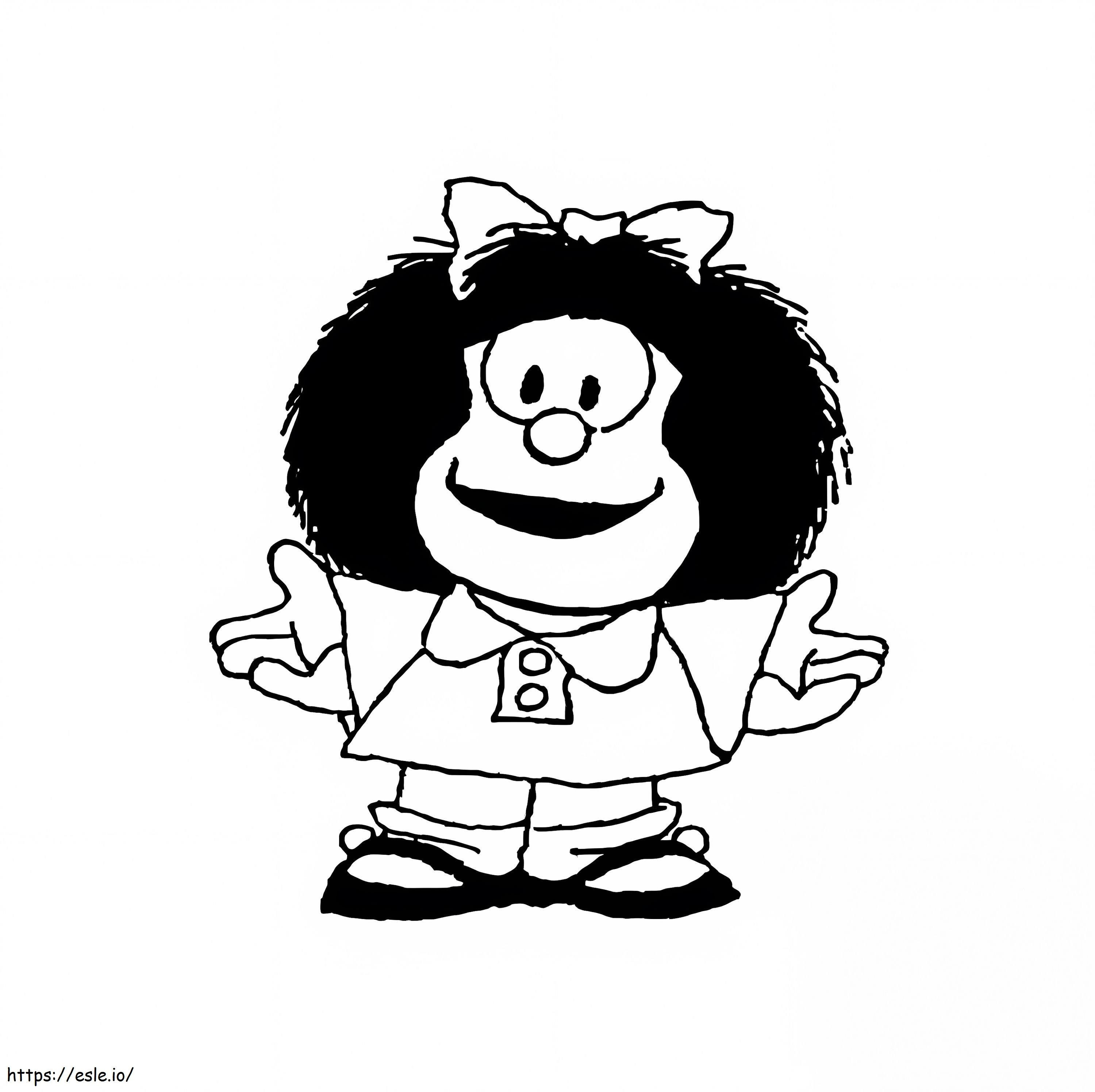 Coloriage Mafalda à imprimer dessin