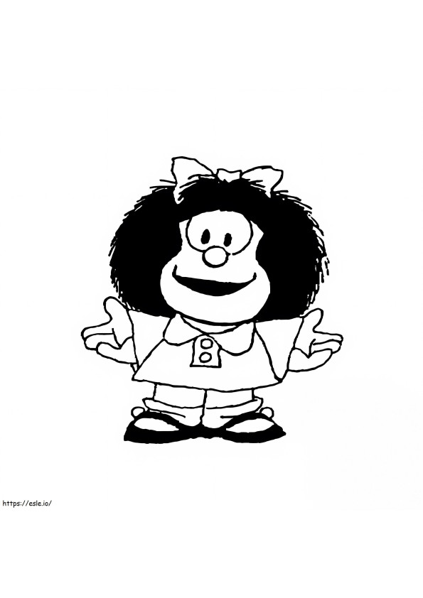Coloriage Mafalda à imprimer dessin