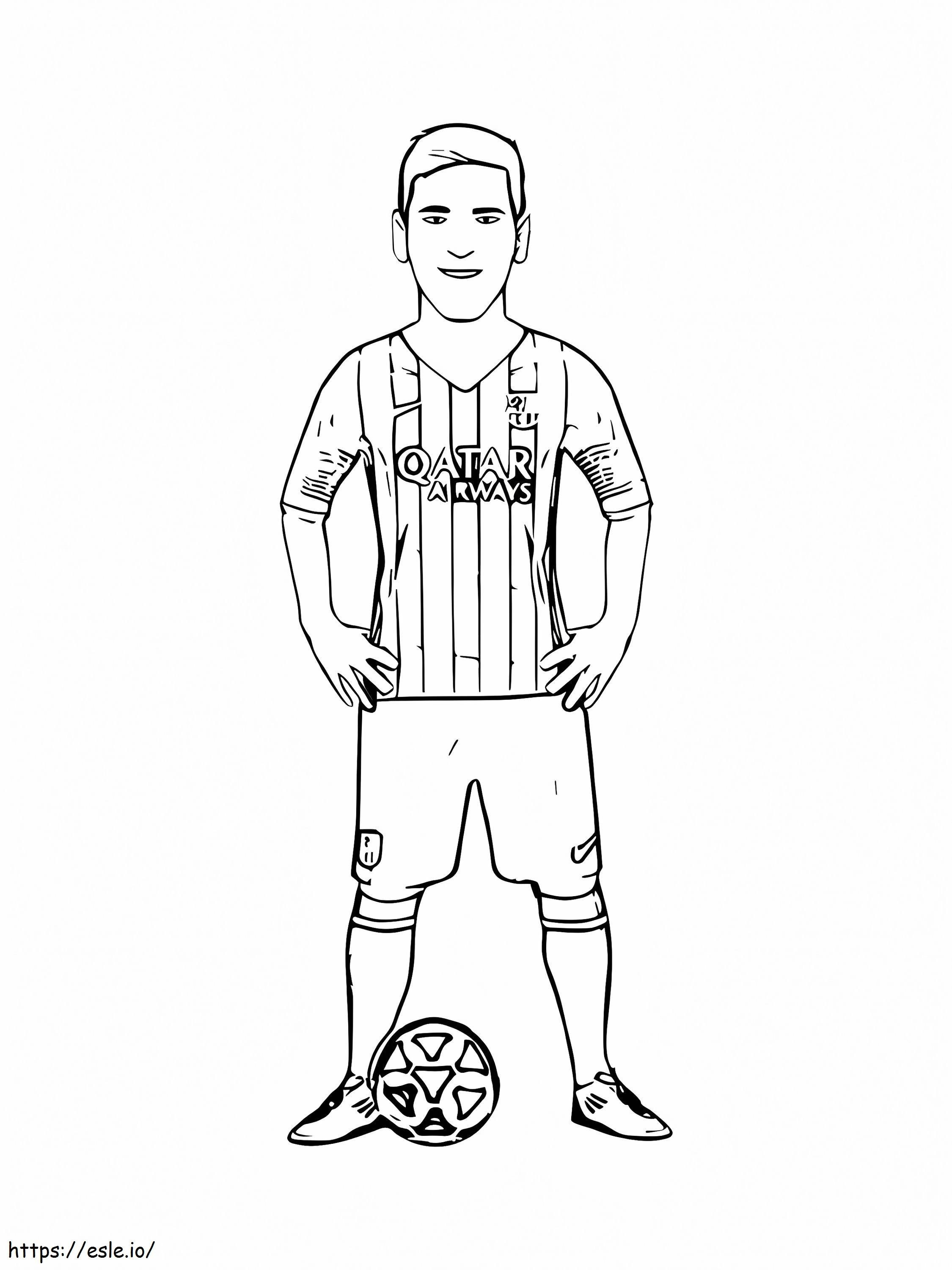 Coloriage Lionel Messi 2 à imprimer dessin