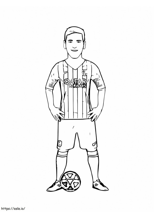 Lionel Messi 2 coloring page