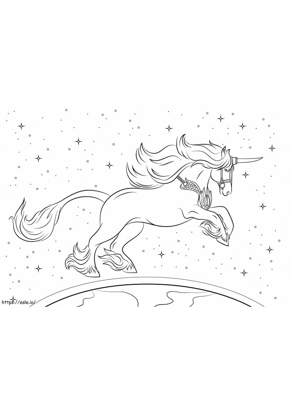Moving Unicorn coloring page