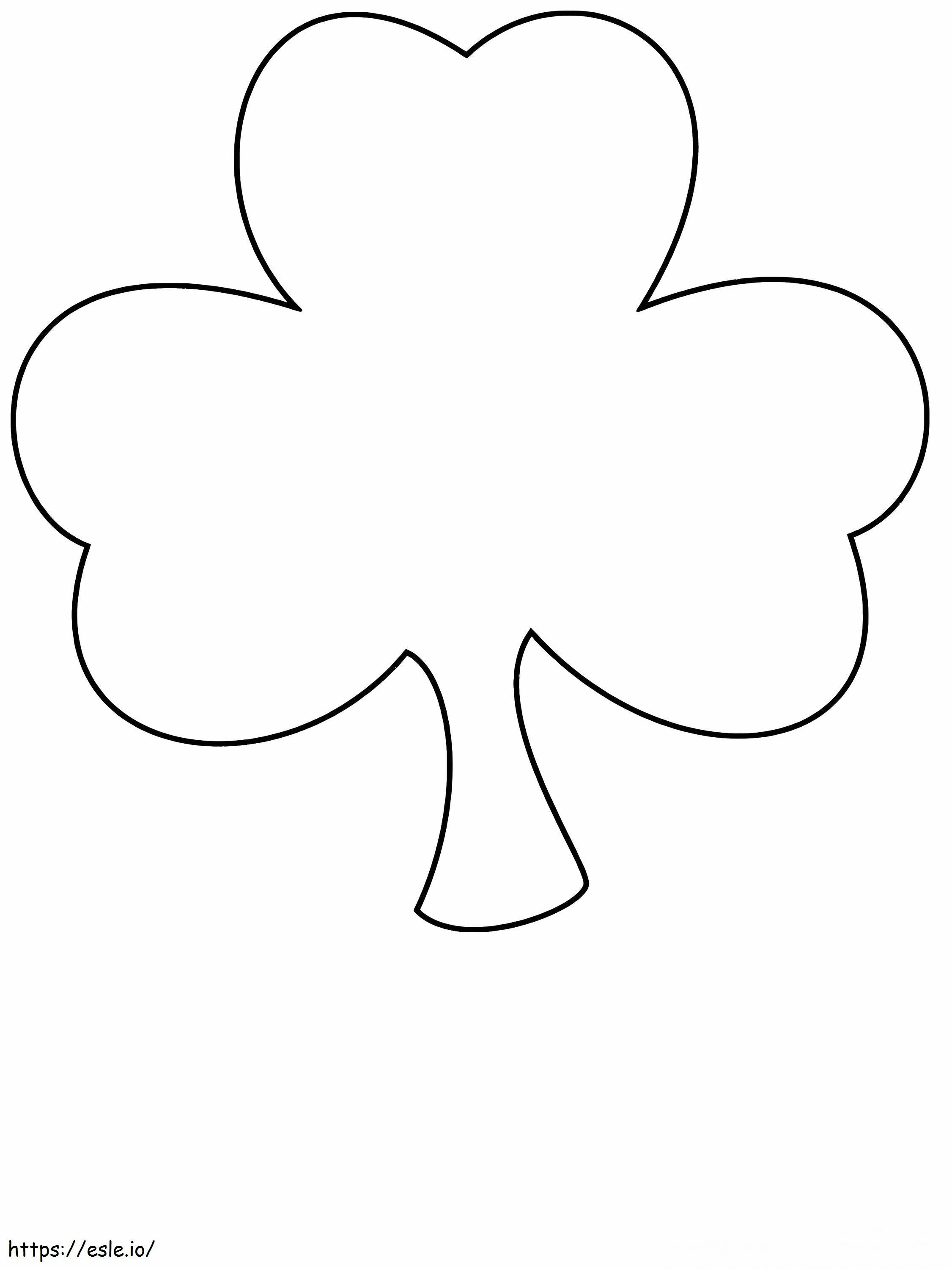 Easy Clover coloring page