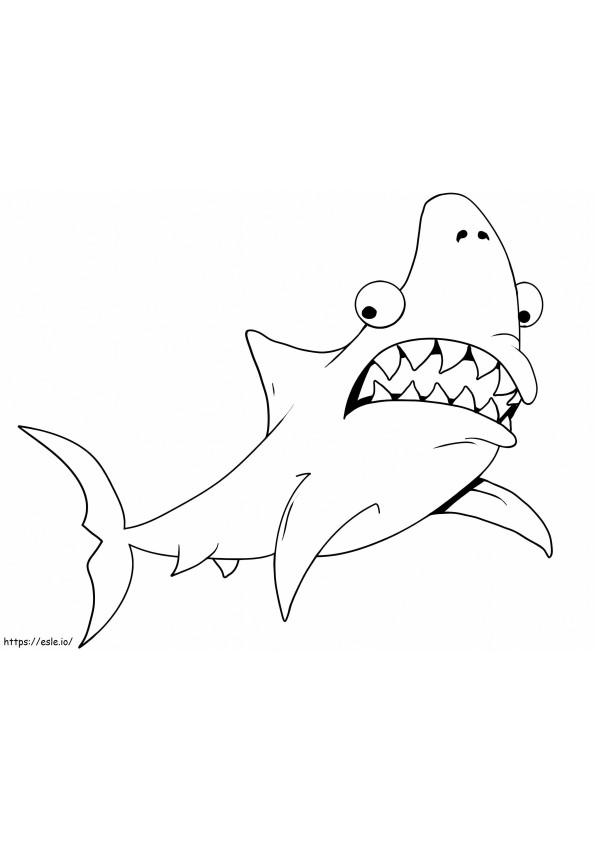 Cartoon Shark 1 coloring page