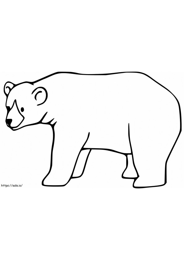 Ursul brun 7 de colorat