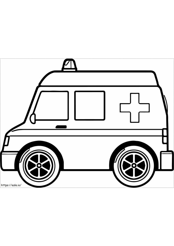 Coloriage Bonne Ambulance à imprimer dessin