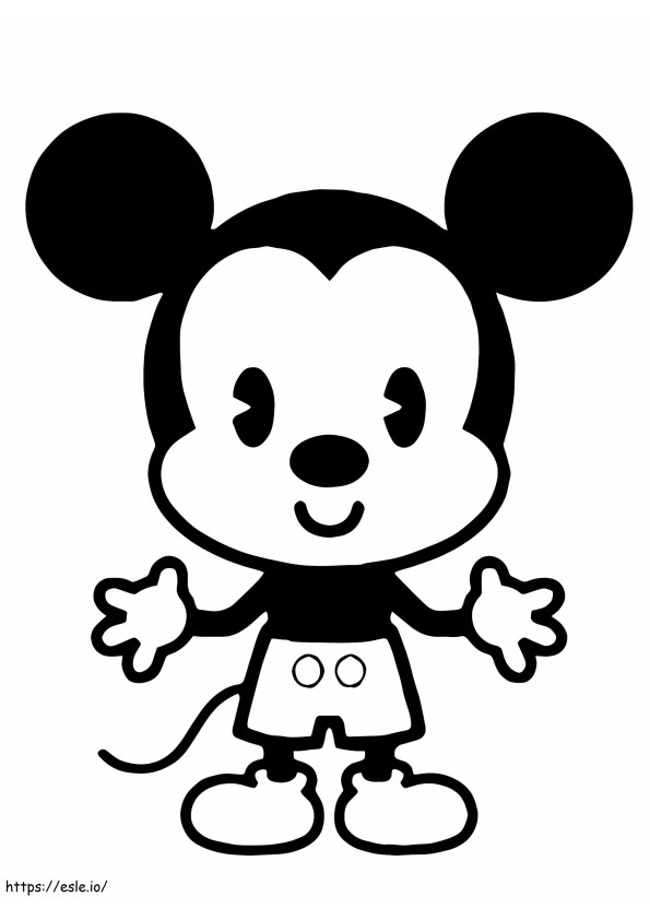 Coloriage Mickey Mouse Disney mignonnes à imprimer dessin