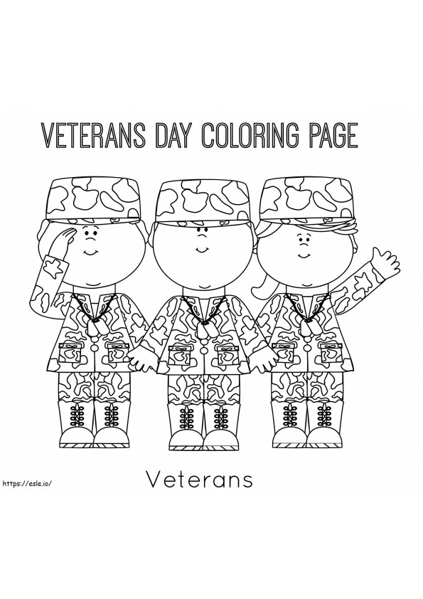 Veteranos con honores para colorear
