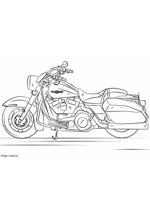 Coloriage Harley Davidson Road King 1024X712 à imprimer dessin