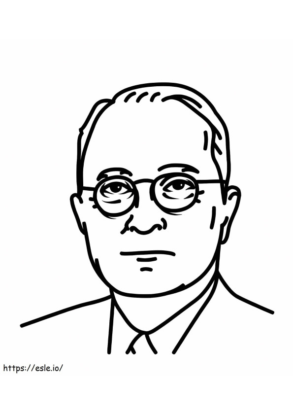 Free Harry S. Truman coloring page