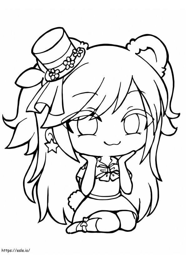 Lovely Girl Gacha Life coloring page