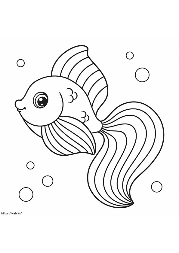 Smiling Fish coloring page