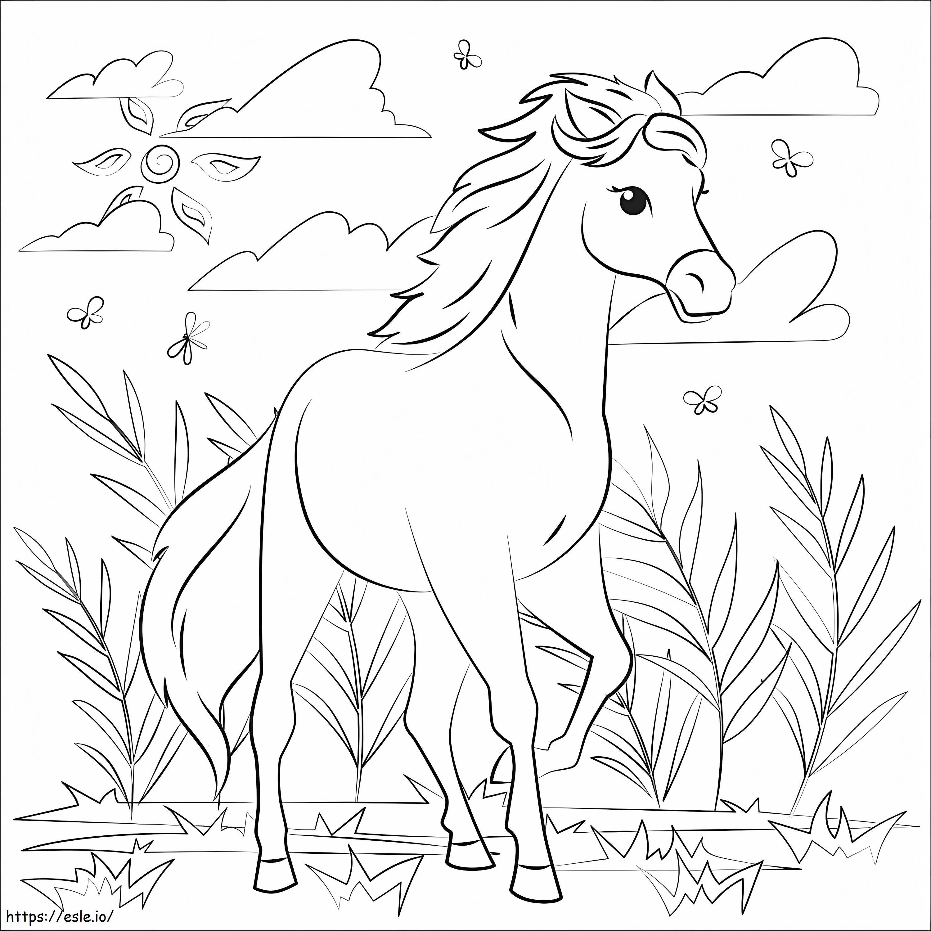 Cool Mustang Horse coloring page
