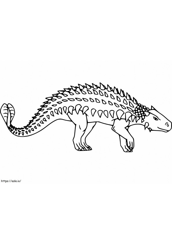 Anchilosauro che cammina da colorare