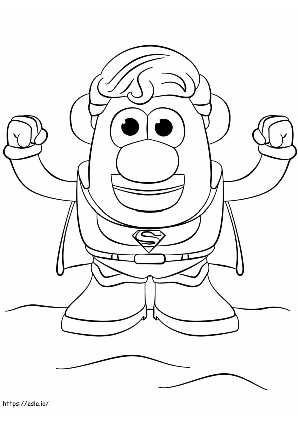 Potato Head Superman coloring page