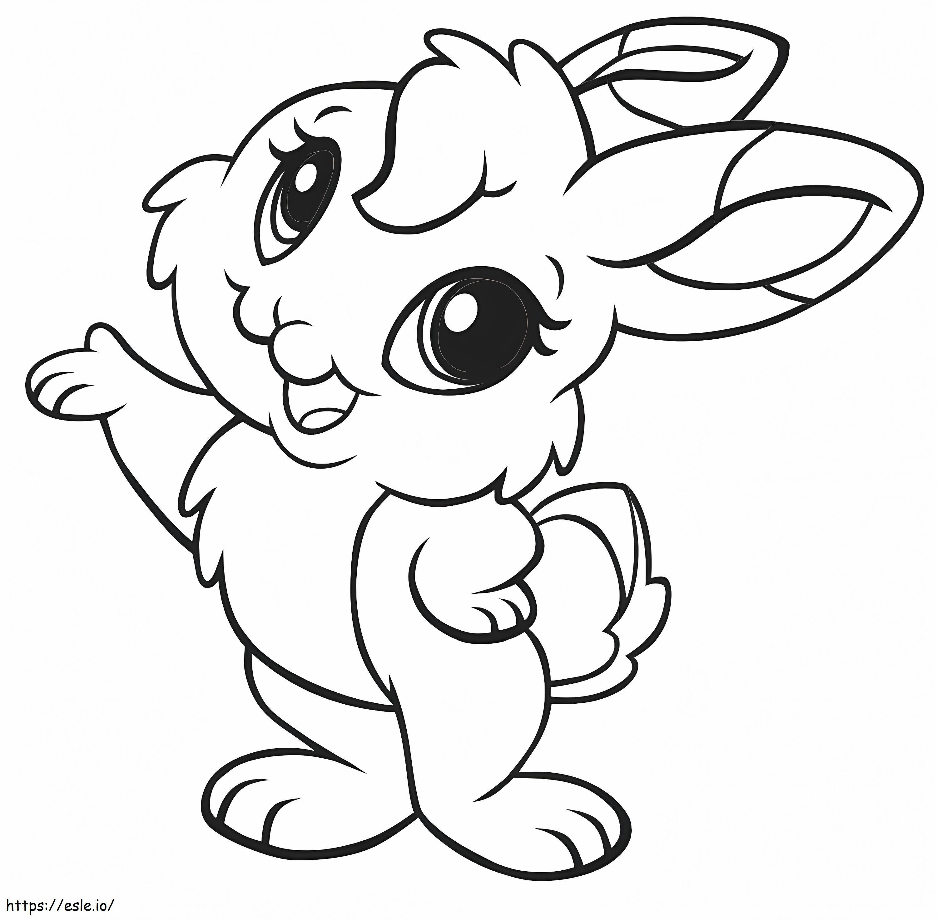 Rabbit A4 coloring page