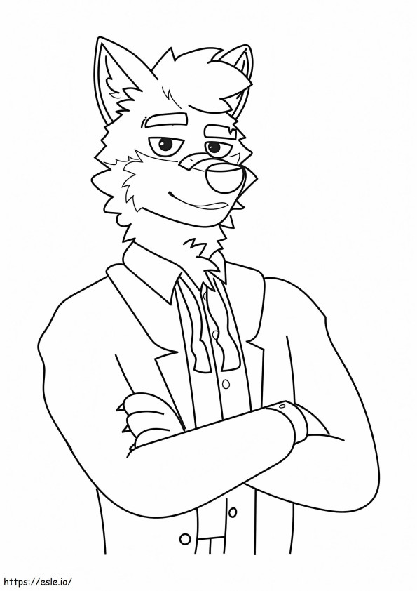 Mr. Wolf coloring page