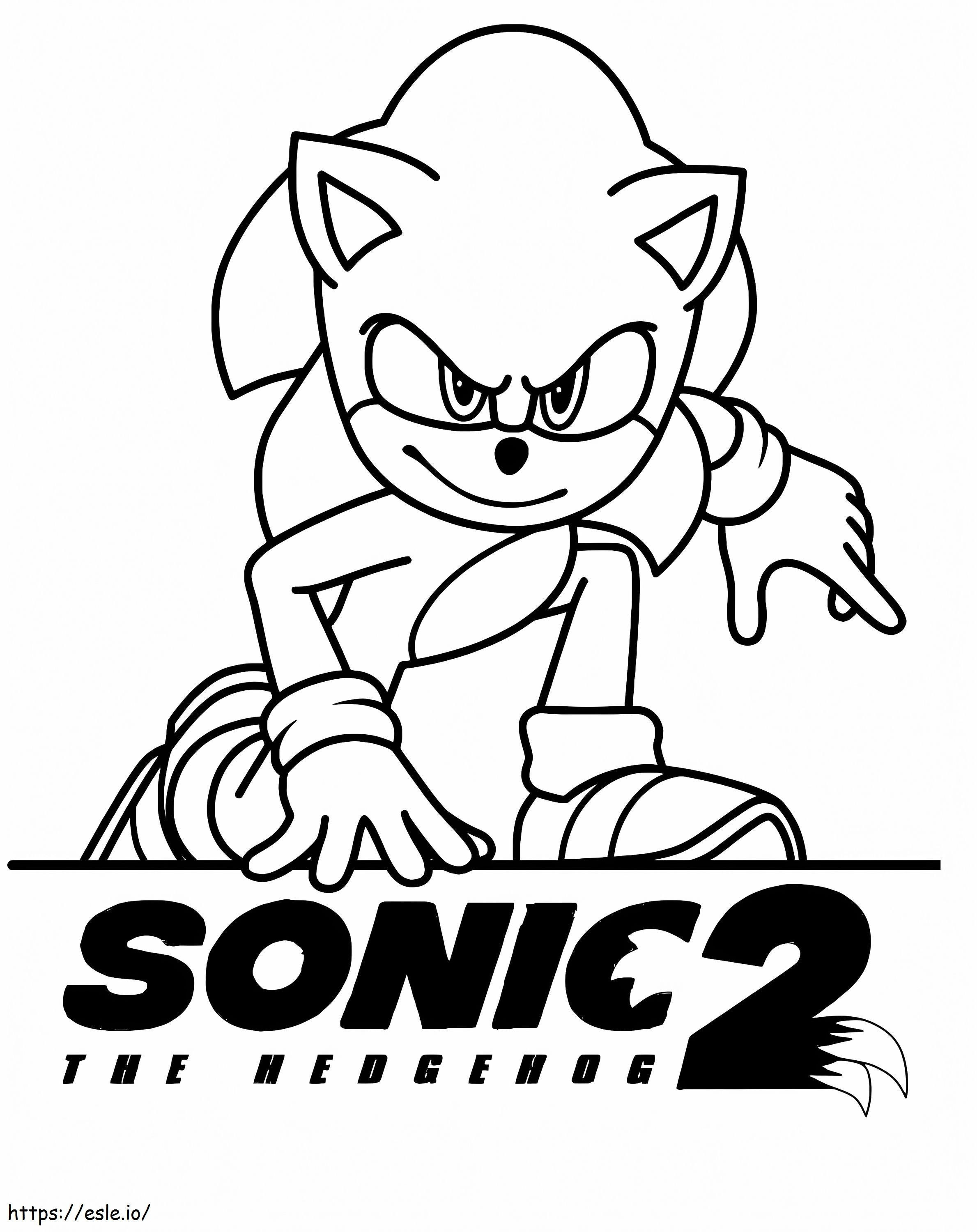 Sonic The Hedgehog2 kleurplaat kleurplaat