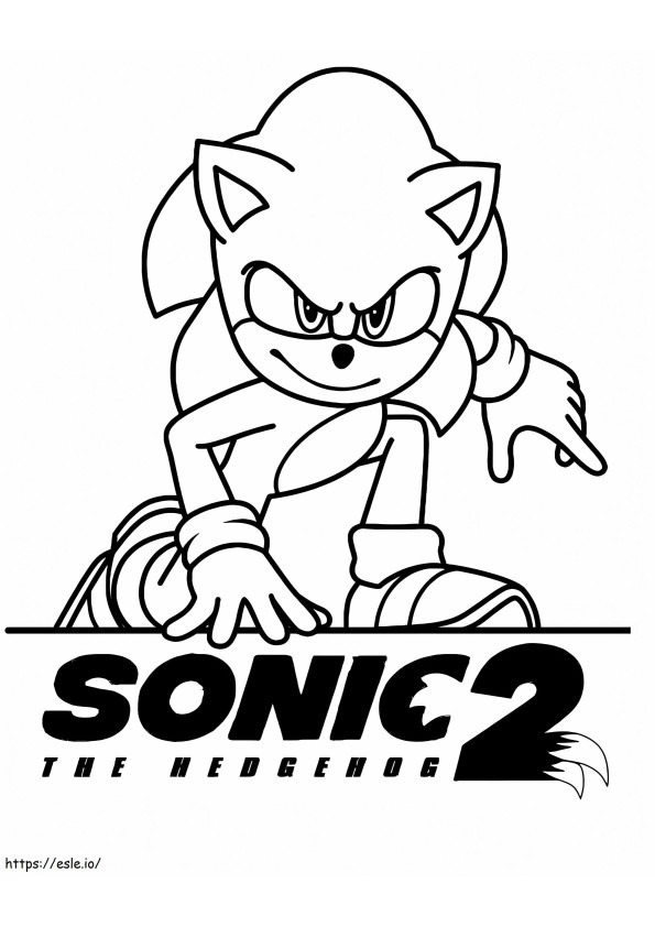 Sonic The Hedgehog2 kleurplaat
