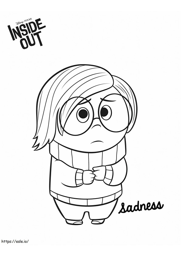 Sadness From Inside Out coloring page