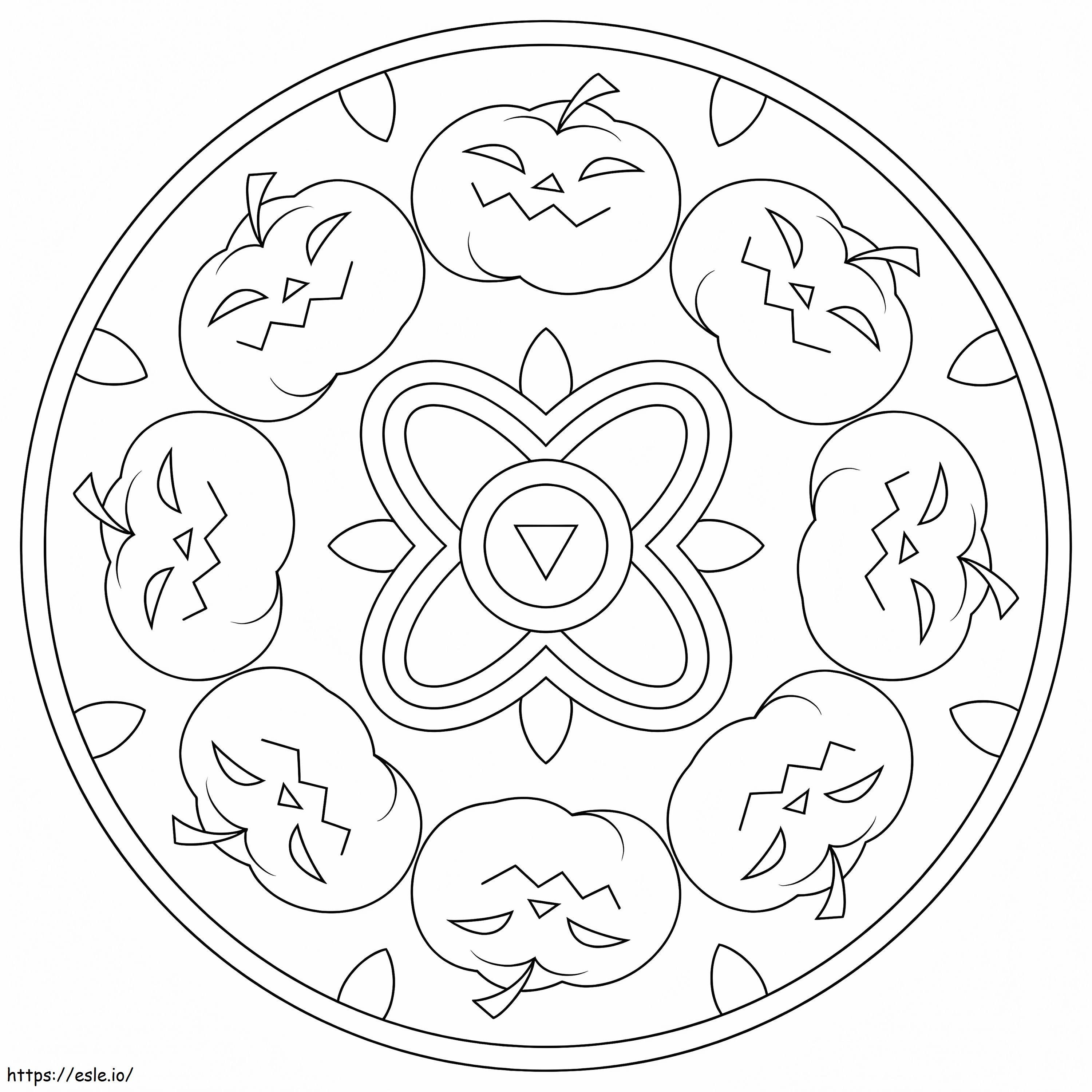 Druckbares Halloween-Mandala ausmalbilder