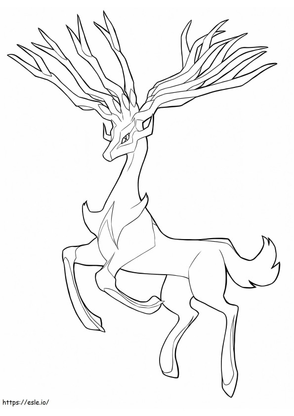 Amazing Xerneas coloring page